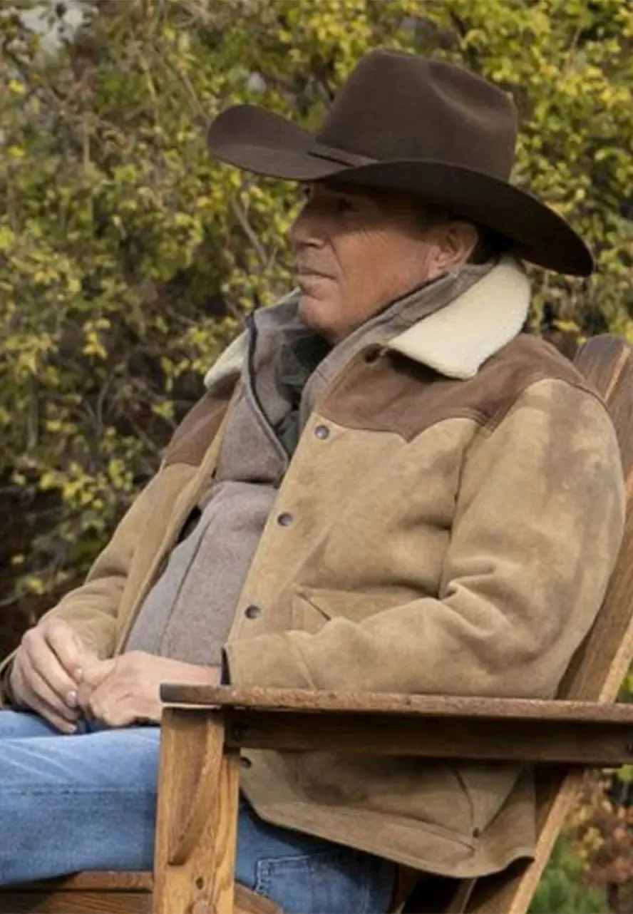 Yellowstone Season 03 Kevin Costner Suede Leather Jacket john dutton yellowstone season costner jacket