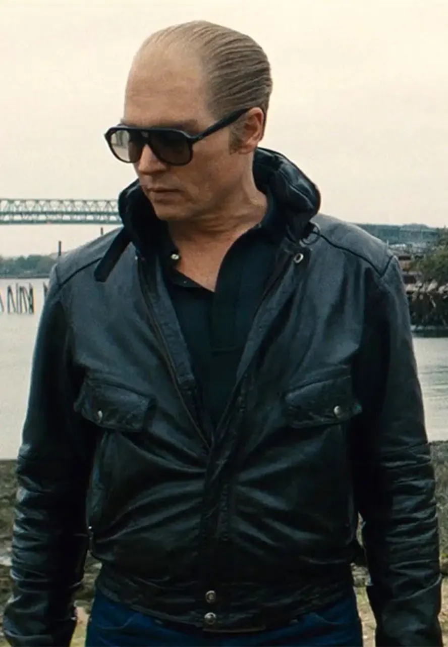 Johnny Depp Black Mass Leather Jacket johnny depp mass jacket