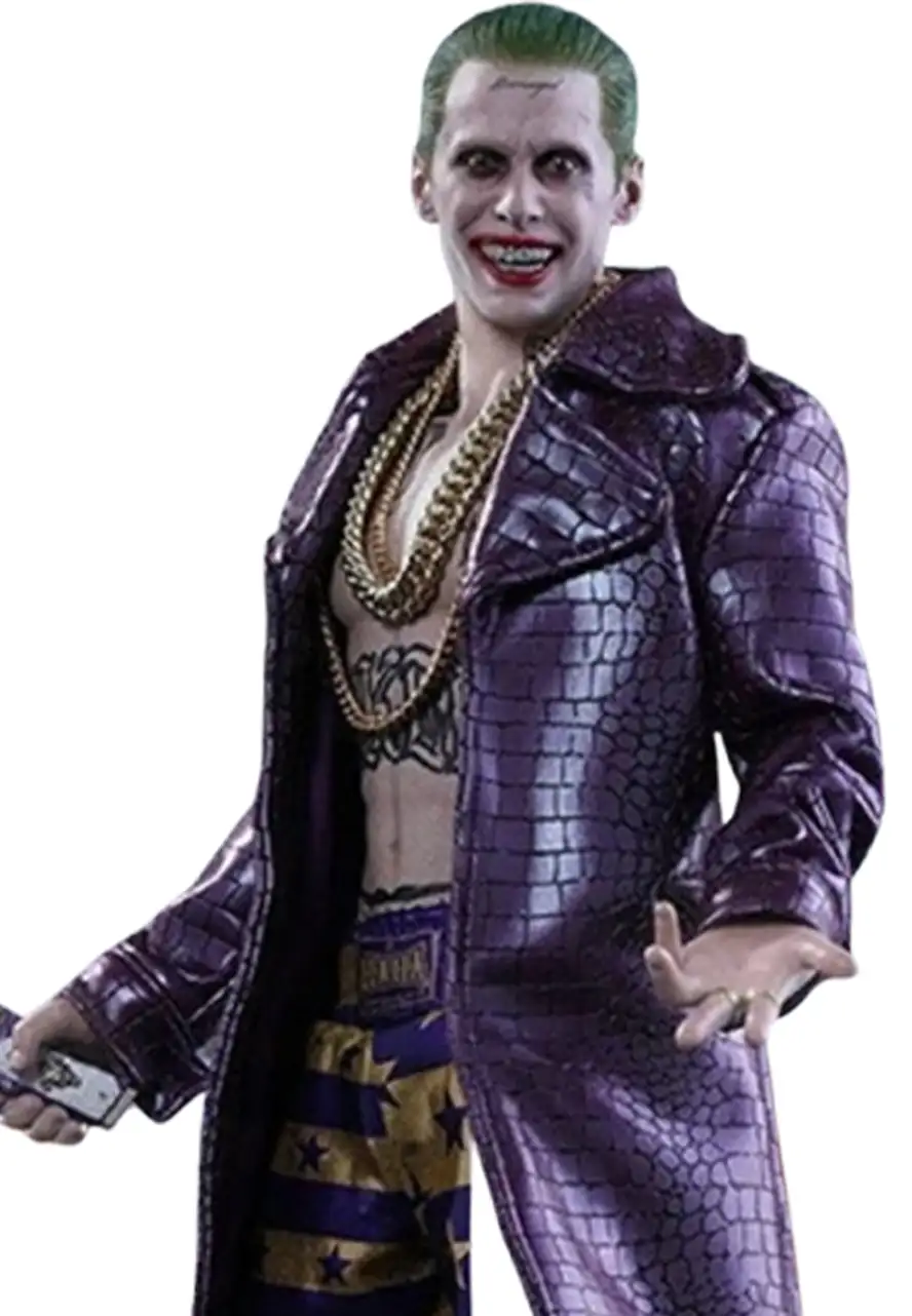 Suicide Squad Joker Purple Leather Coat joker suicide squad coat