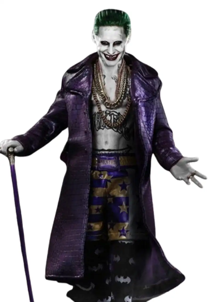 Suicide Squad Joker Purple Leather Coat joker trench coat