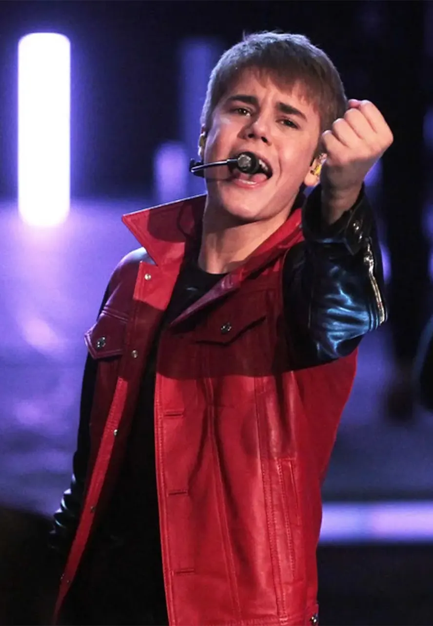 Justin Bieber Red and Black Jacket justin bieber jacket