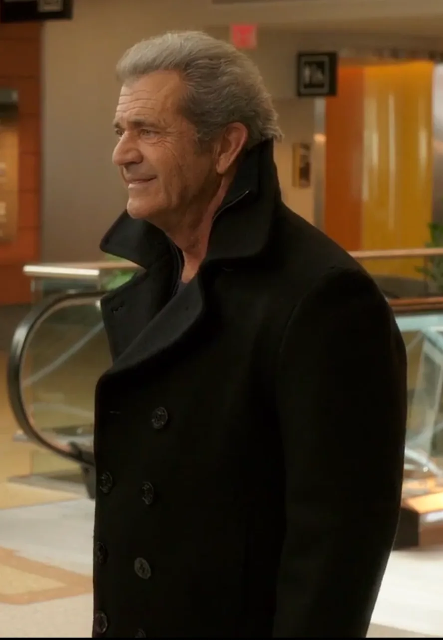 Mel Gibson Daddys Home 2 Peacoat mel gibson daddys home 2 kurt mayron coat