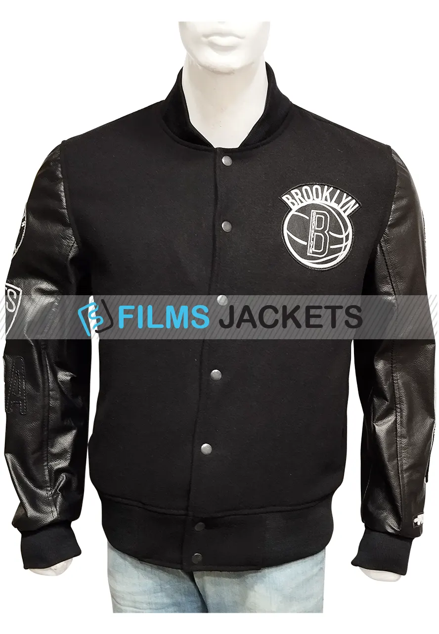 Varsity Brooklyn Nets Jacket mens brooklyn nets varsity jacket