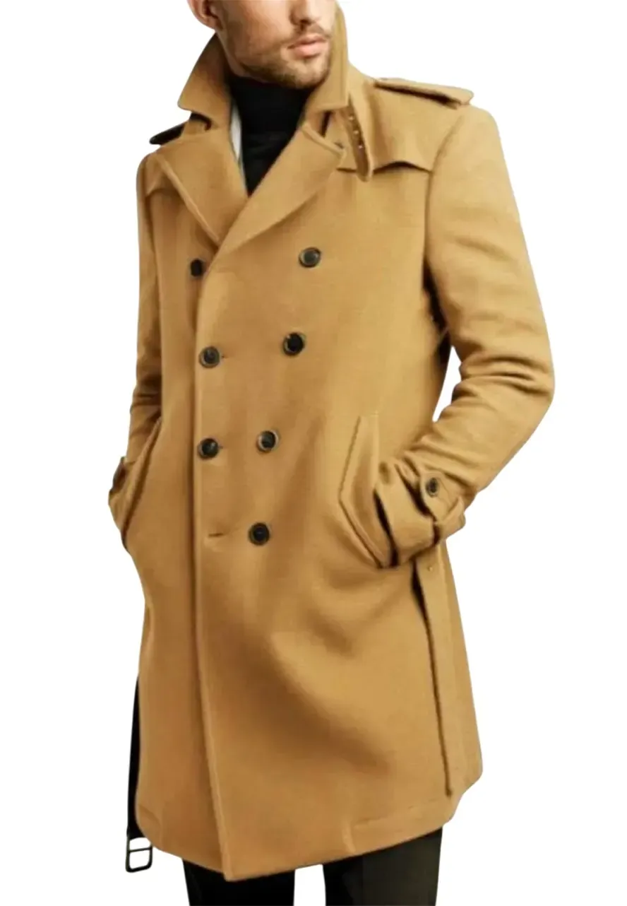 Men's Double Breasted Street Wear Coat mens street wear double breasted coat