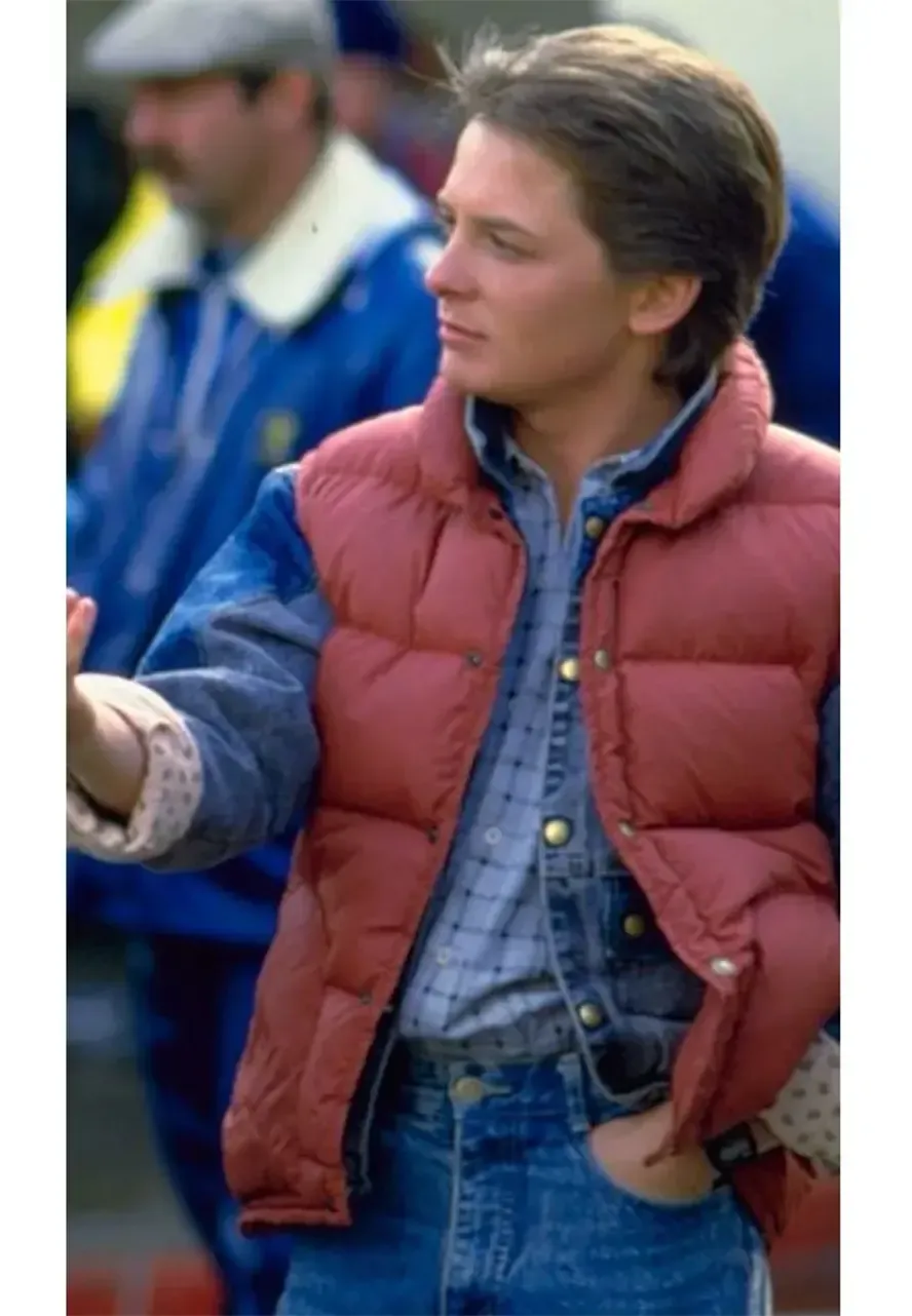 Marty Mcfly Back To The Future Puffer Vest michael j fox vest
