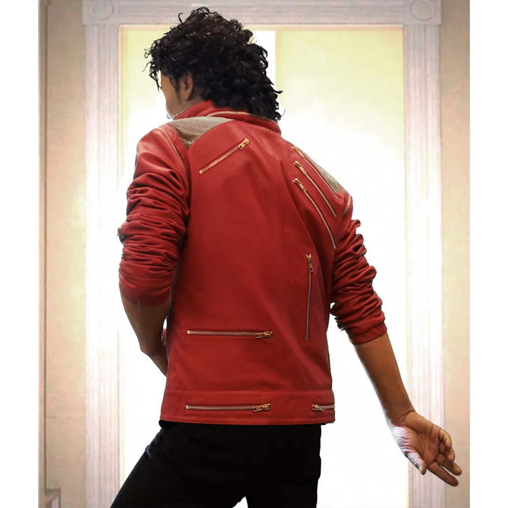 Michael Jackson Beat It Red Leather Jacket michael jackson beat it jacket