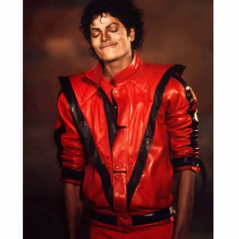 Michael Jackson Thriller Red Leather Jacket michael jackson leather jacket
