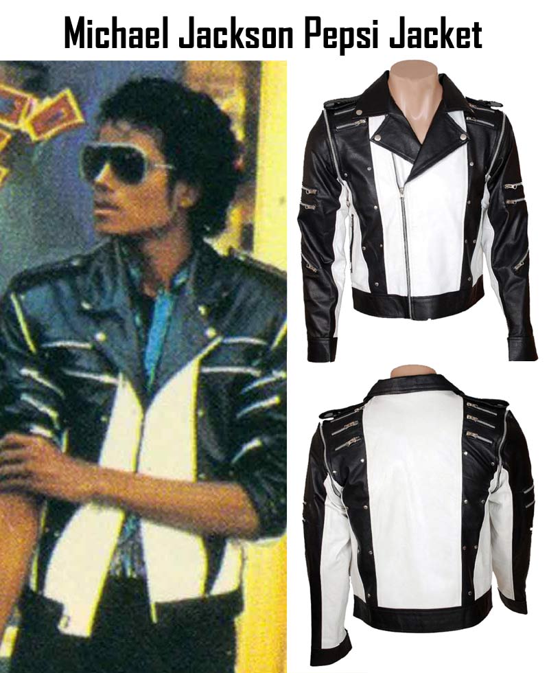 Michael Jackson Pepsi Ad Leather Jacket michael jackson pepsi tour jacket