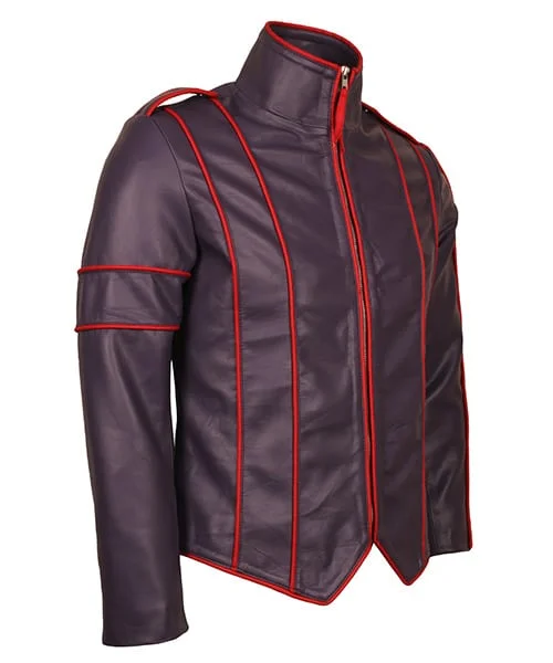 Michael Jackson Come Together Purple Leather Jacket michael jackson purple jacket