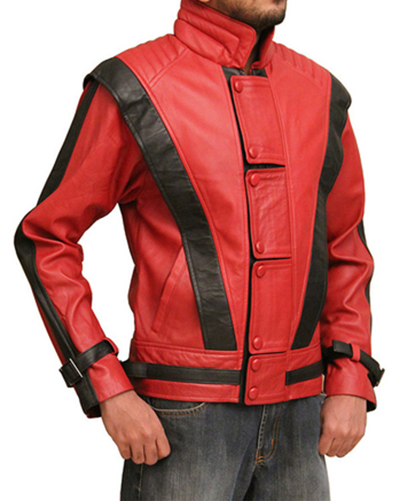 Michael Jackson Thriller Red Leather Jacket michael jackson thriller jacket