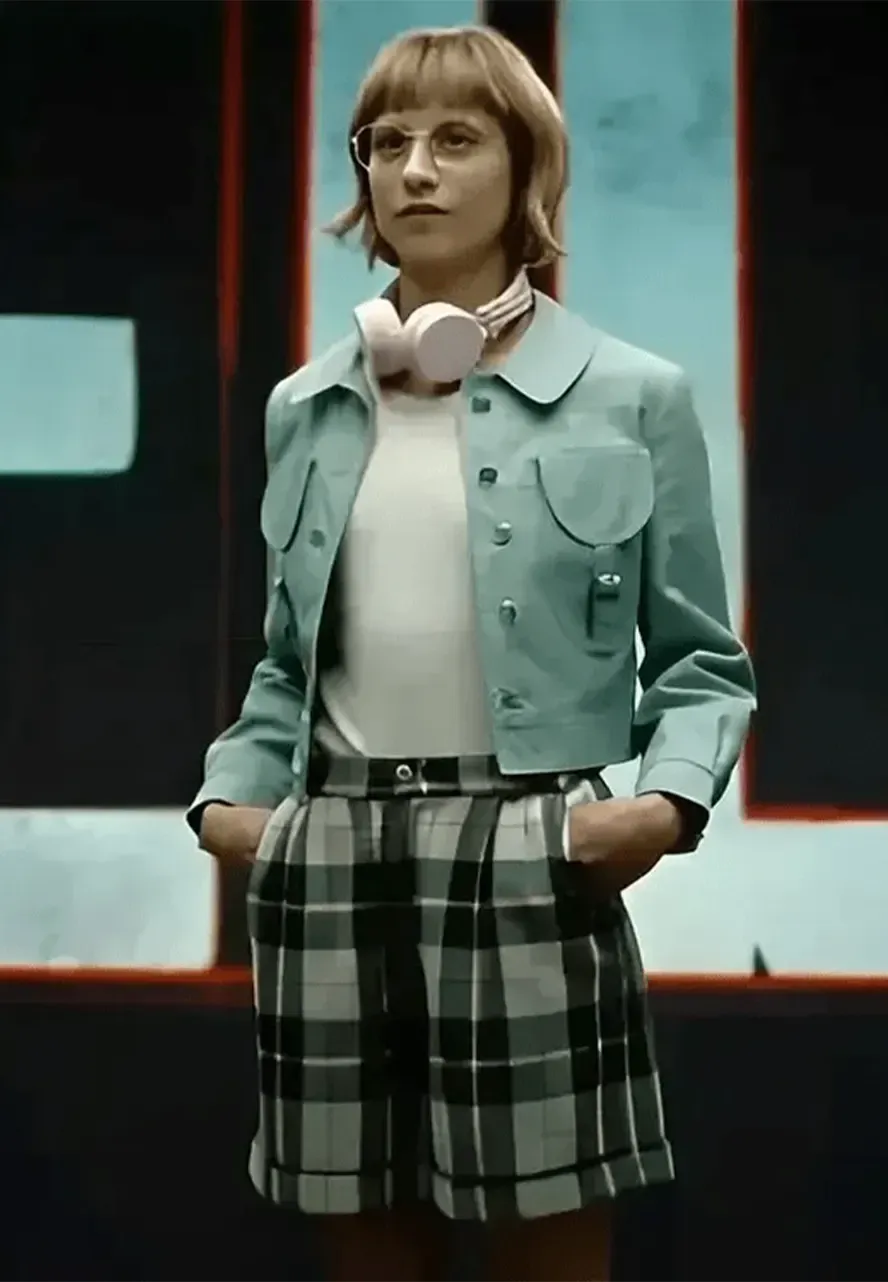 Berlin S01 Michelle Jenner Mint Green Jacket michelle jenner mint green jacket