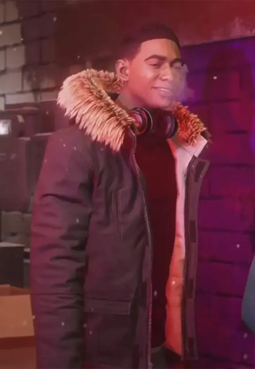 Miles Morales Spider-Man PS4 Parka Jacket miles morales spider man parka jacket