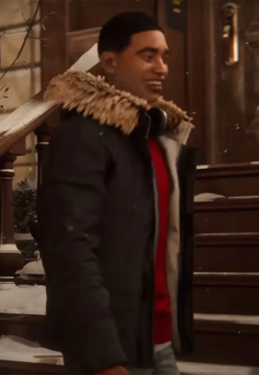 Miles Morales Spider-Man PS4 Parka Jacket morales parka