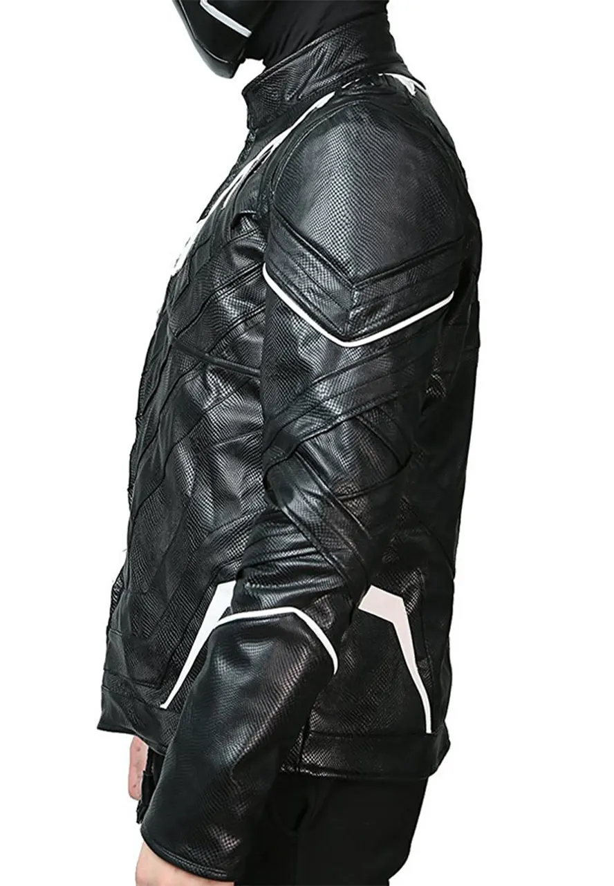 Chadwick Boseman Black Panther Leather Jacket movie black panther jacket