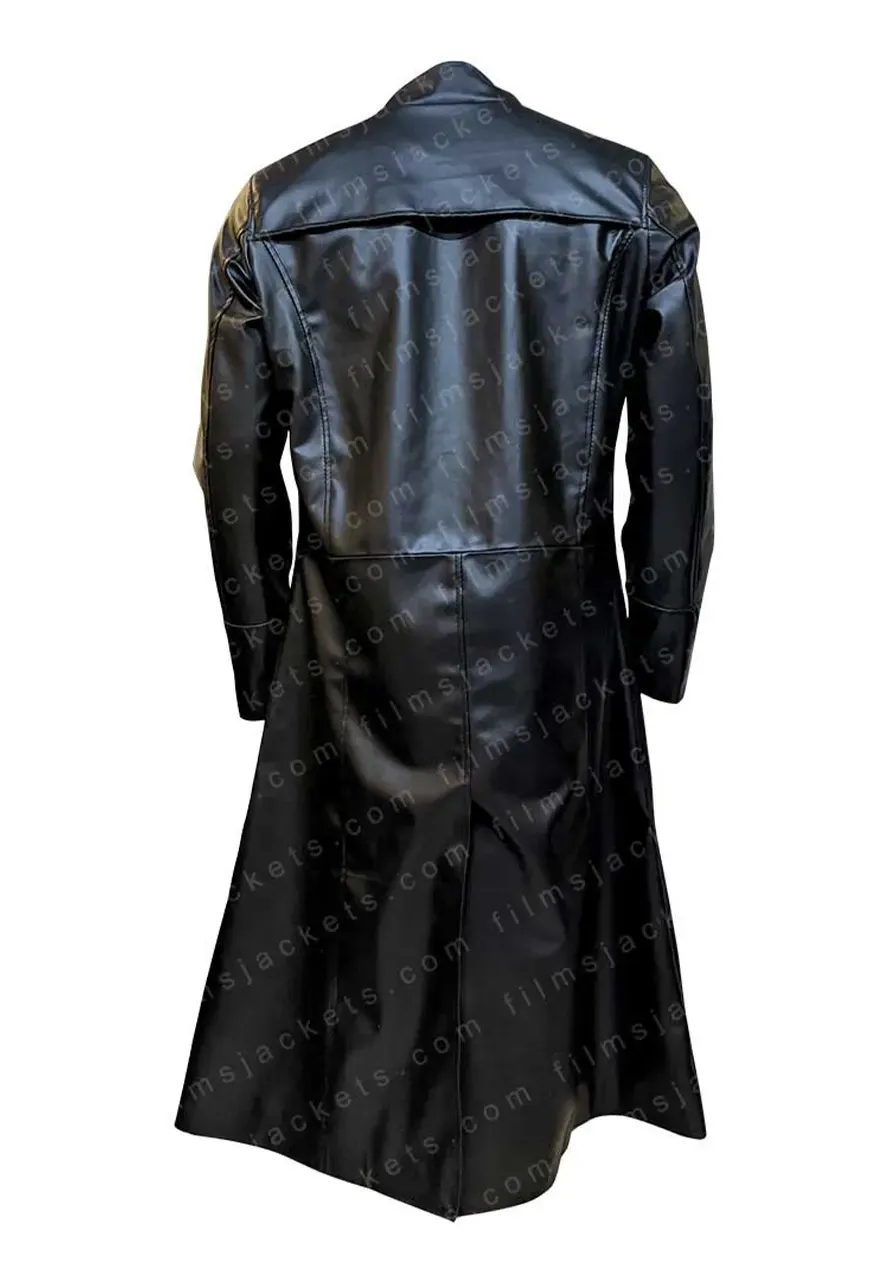The Matrix Neo Black Trench Coat neo coat