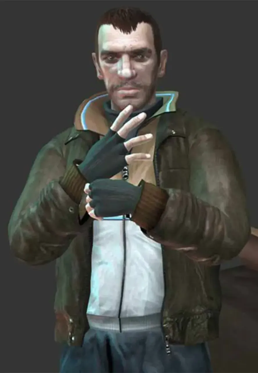 Niko Bellic GTA IV Leather Jacket niko bellic tracksuit