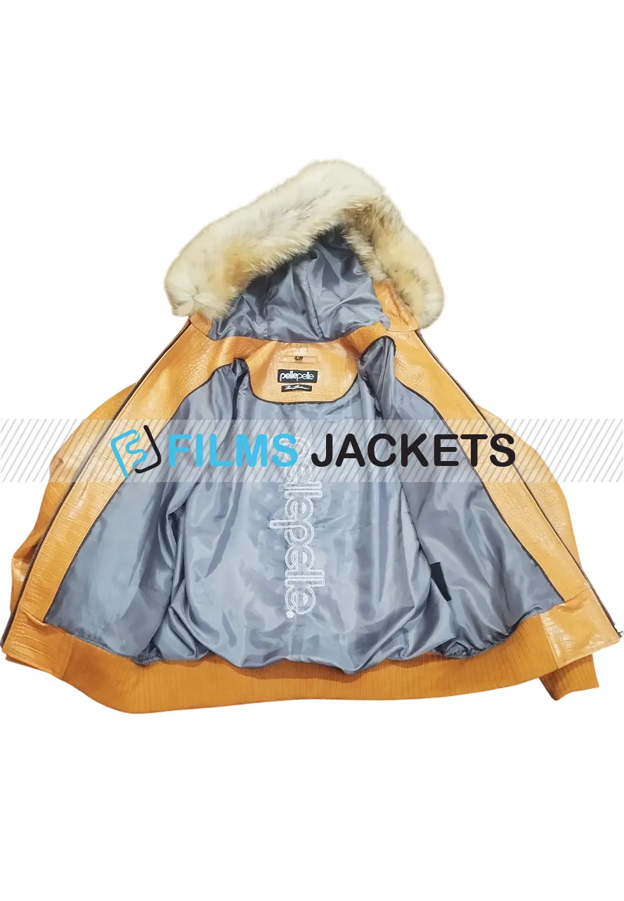 Womens Pelle Pelle Vintage Hooded Brown Jacket pelle pelle brown jacket