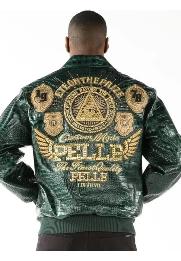 pelle pelle eye on the prize green jacket