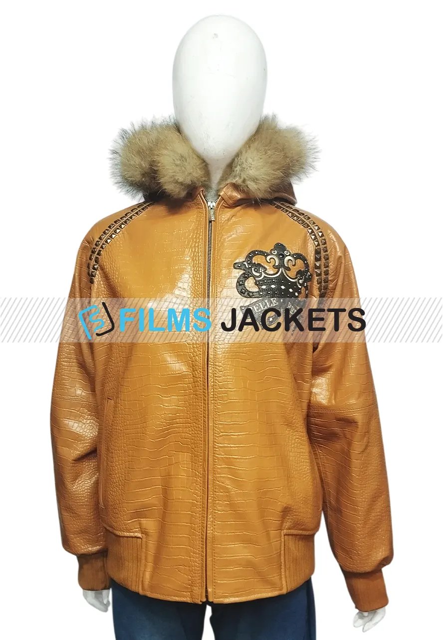 Womens Pelle Pelle Vintage Hooded Brown Jacket pelle pelle vintage brown jacket
