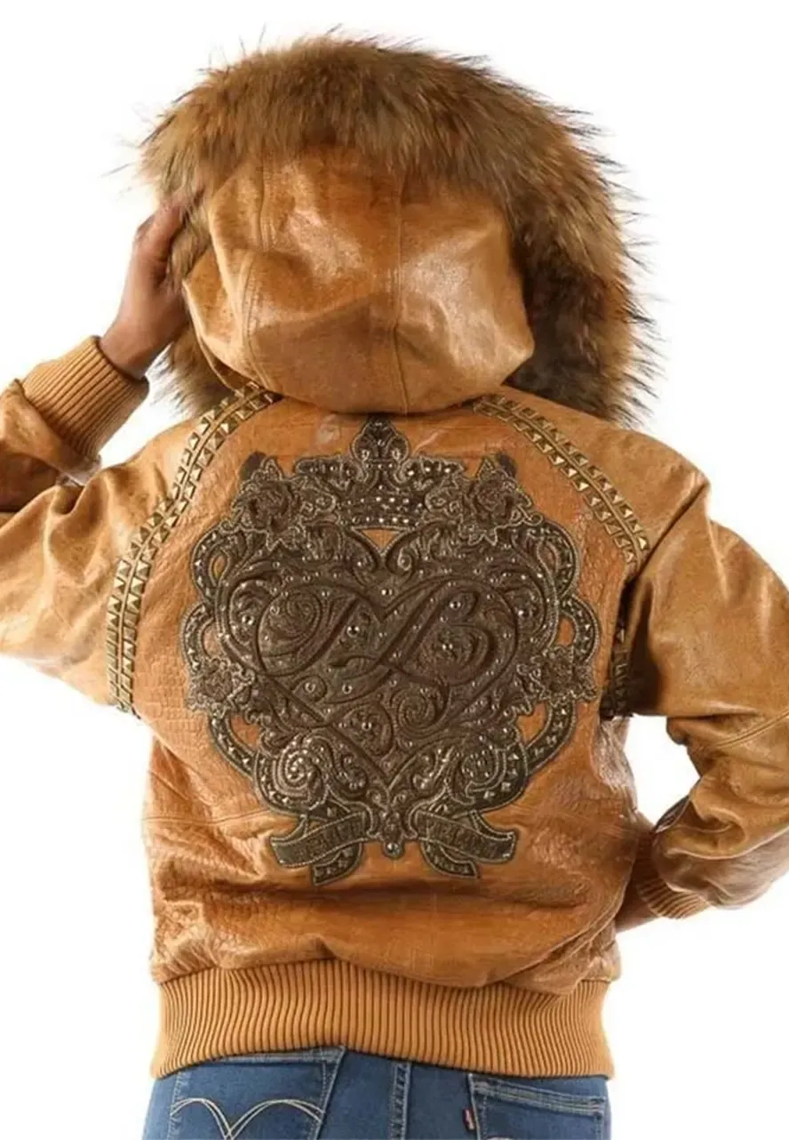 Womens Pelle Pelle Vintage Hooded Brown Jacket pelle pelle vintage hooded brown jacket