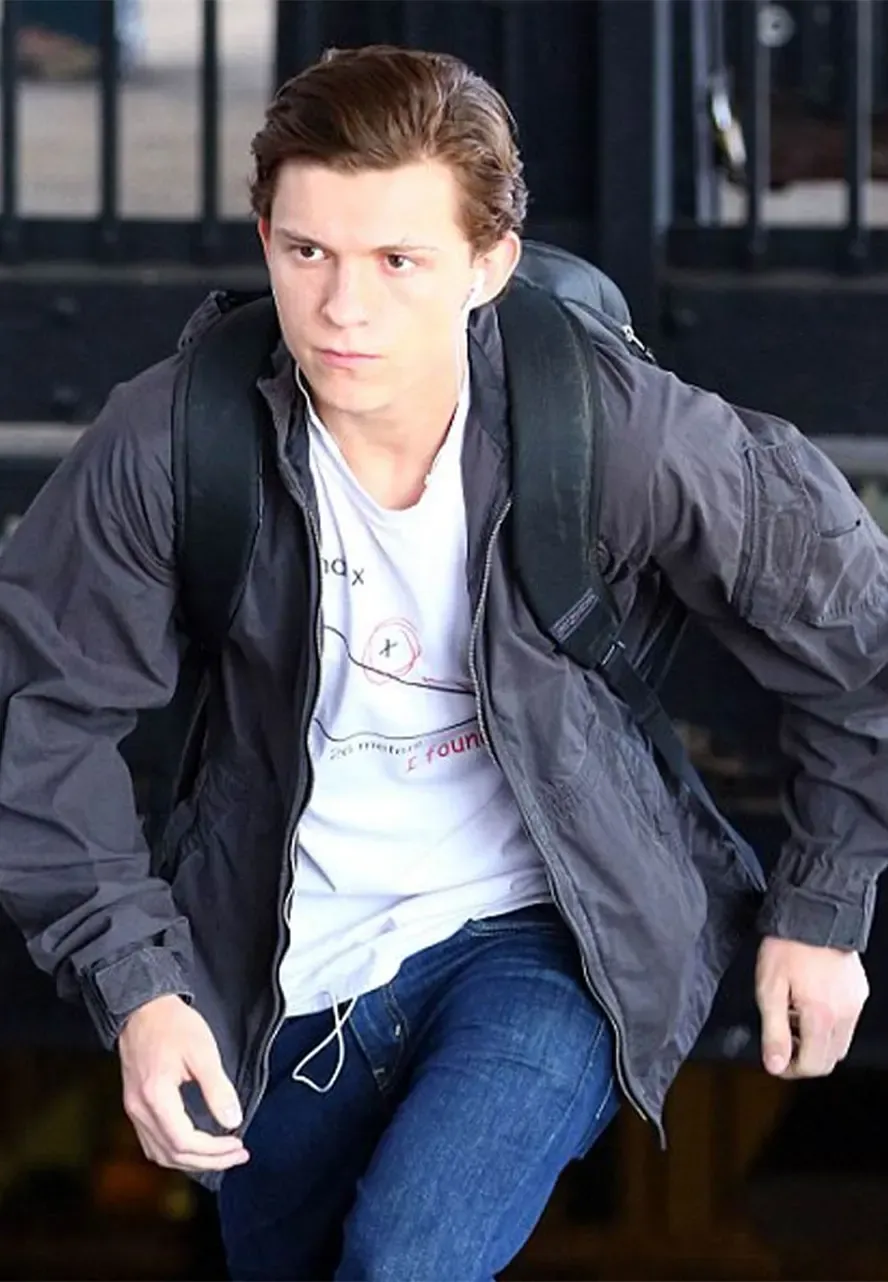 Spiderman Homecoming Peter Parker Grey Jacket peter parker spiderman homecoming grey hoodie