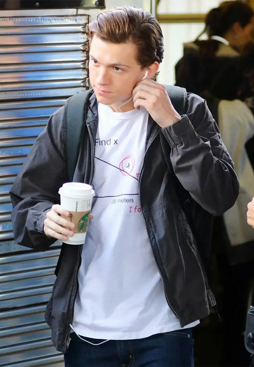Spiderman Homecoming Peter Parker Grey Jacket peter parker spiderman homecoming hoodie