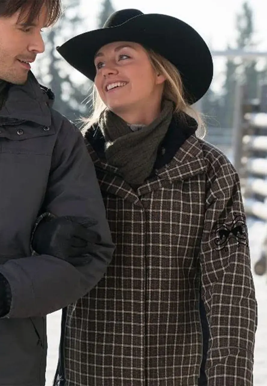 Amber Fleming Heartland Plaid Checkered Jacket plaid checkered jacket
