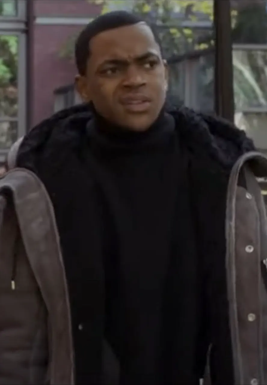 Power Book II Michael Rainey Jr Shearling Hooded Jacket power book ii shearling jacket