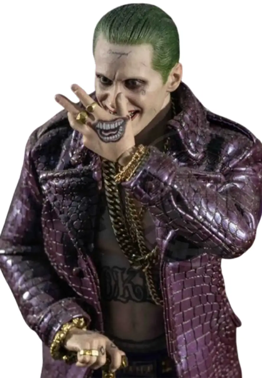 Suicide Squad Joker Purple Leather Coat purple trench coat joker