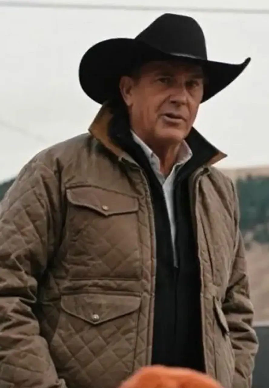 Yellowstone Season 4 John Dutton Quilted Jacket quilted mens jacket yellowstone