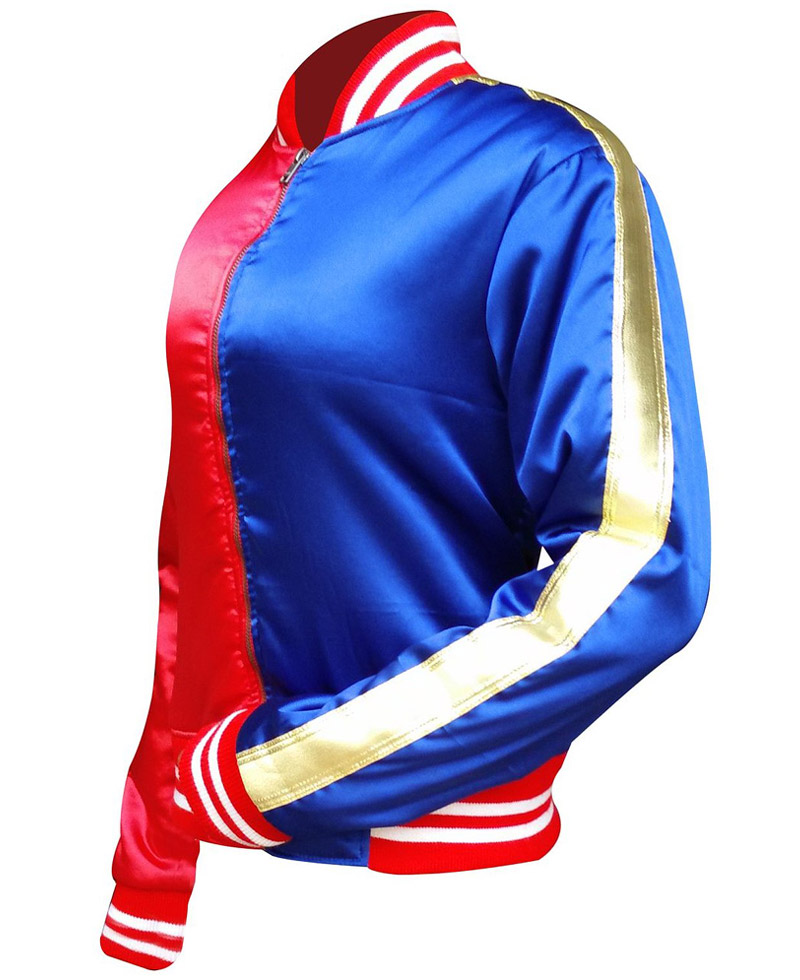 Suicide Squad Harley Quinn Red and Blue Jacket red and blue harley quinn jacket