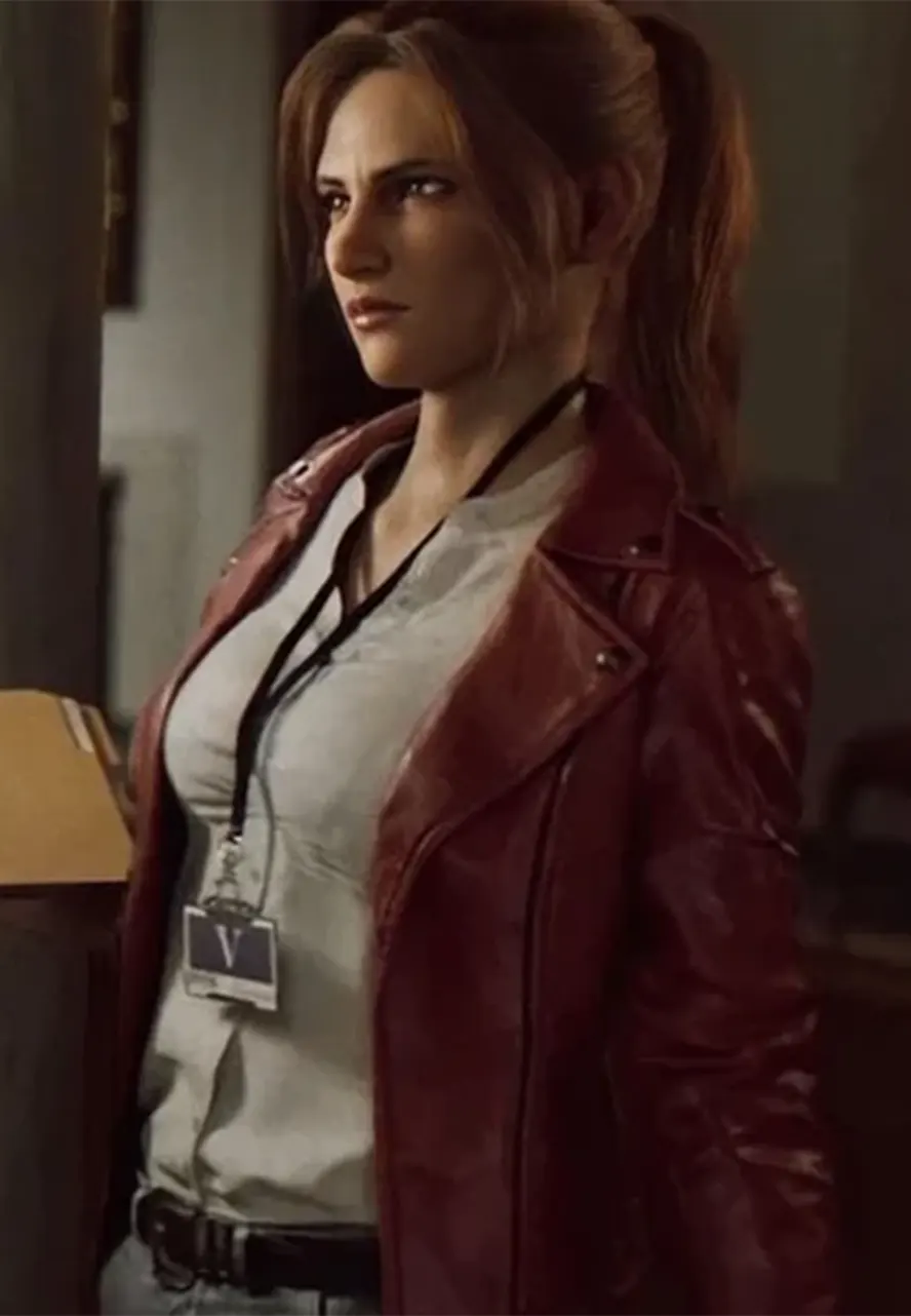 Resident Evil Infinite Darkness Claire Redfield Biker Leather Jacket resident evil jacket