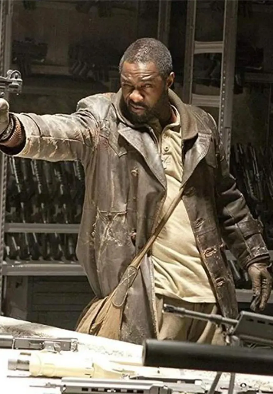 Ghost Rider Idris Elba Brown Leather Coat rider idris elba brown leather coat