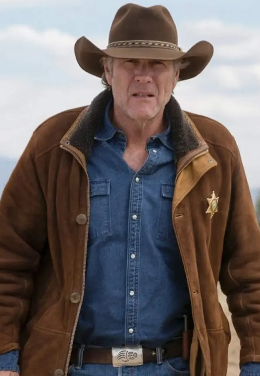 Robert Taylor Sheriff Walt Longmire Suede Coat robert taylor longmire suede coat