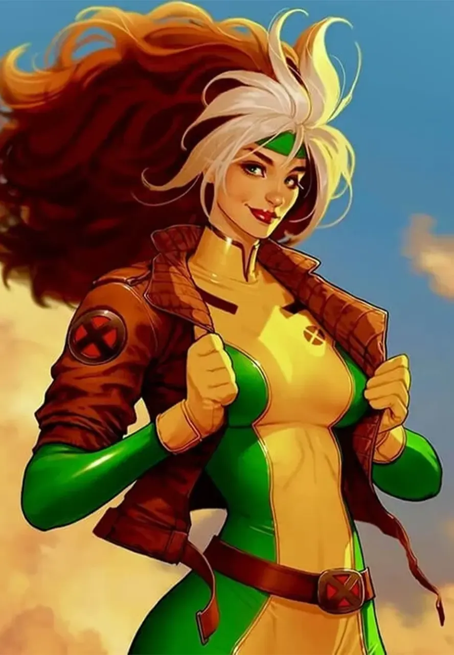 Uncanny X-Men Rogue Brown Leather Jacket rogue brown leather jacket
