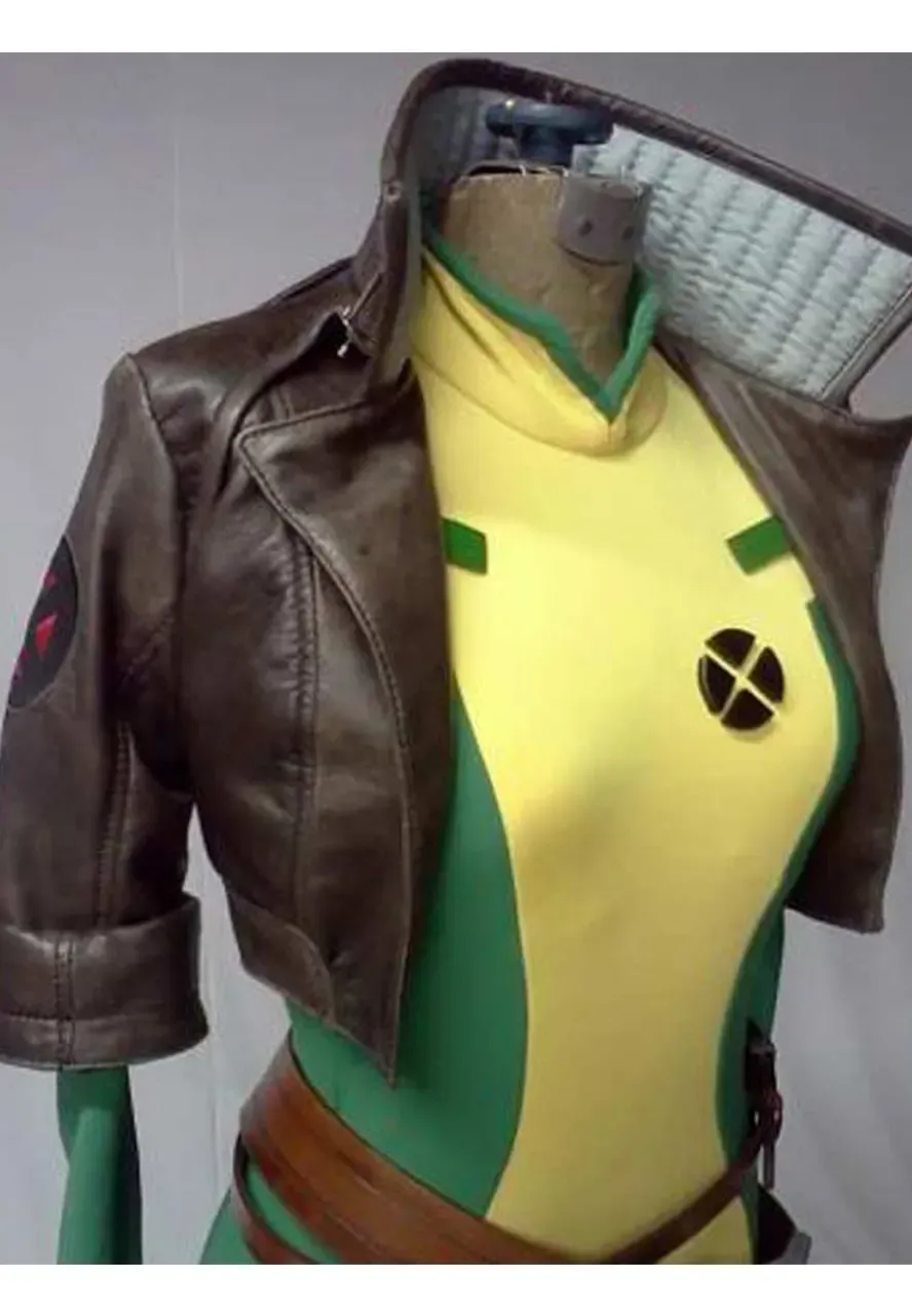 Uncanny X-Men Rogue Brown Leather Jacket rogue leather jacket