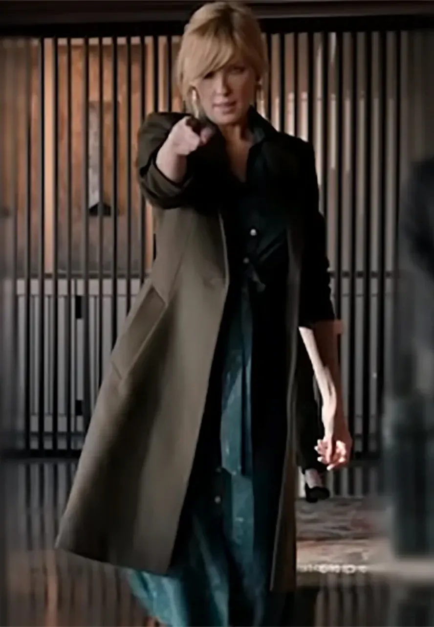 Kelly Reilly Yellowstone S03 Trench Coat s03 yellowstone beth dutton trench coat