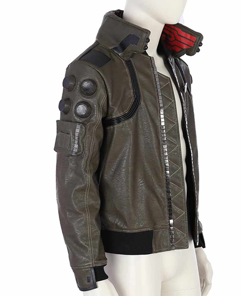 Cyberpunk 2077 Brown Leather Jacket samurai jacket cyberpunk 2077