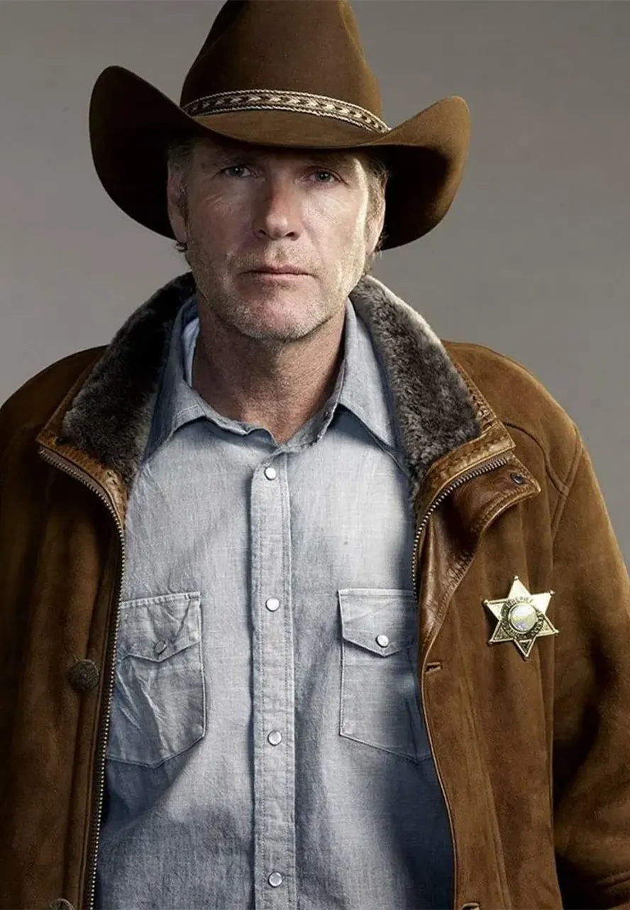 Robert Taylor Sheriff Walt Longmire Suede Coat sheriff walt longmire suede coat