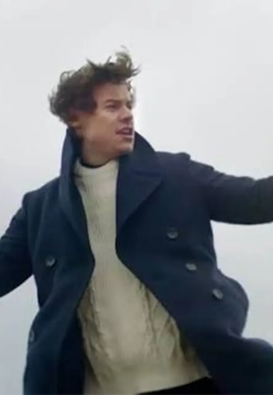 Sign of The Times Harry Styles Blue Trench Coat sign of the styles trench coat