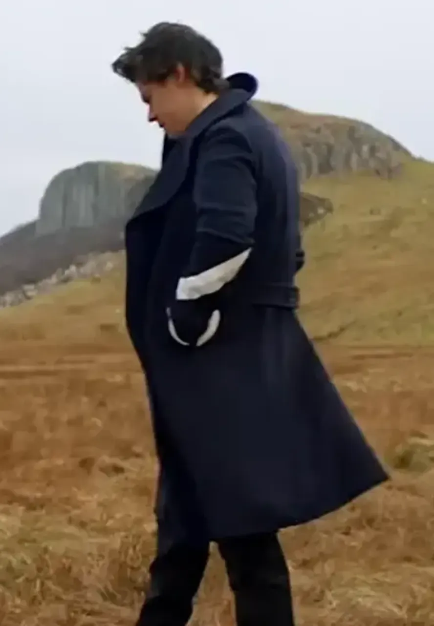 Sign of The Times Harry Styles Blue Trench Coat sign the times harry styles trench coat