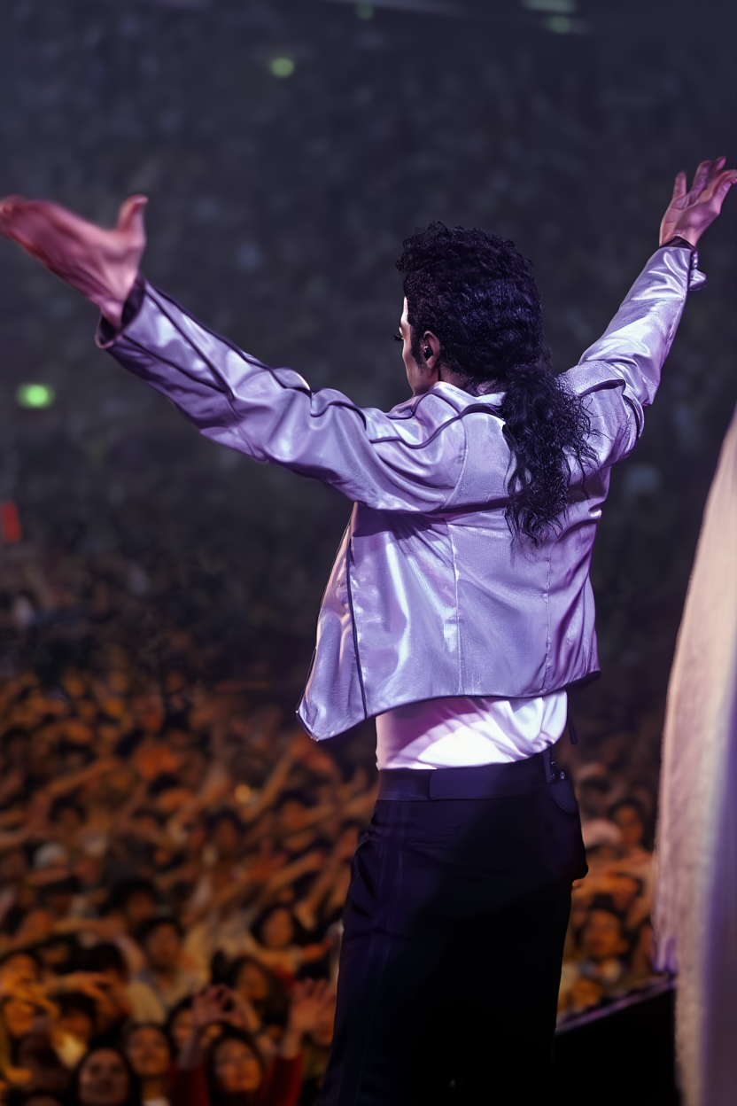 Michael Jackson Heal The World Jacket silver satin jacket