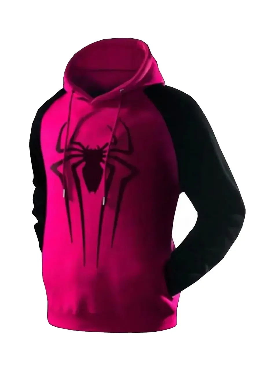 Spiderman Red and Black Pullover Hoodie spiderman black and pink hoodie