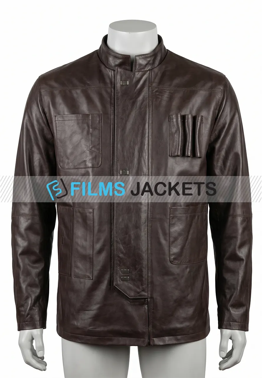 Star Wars TFA Han Solo Leather Jacket Star Wars TFA Han Solo Leather Jacket - Image 2