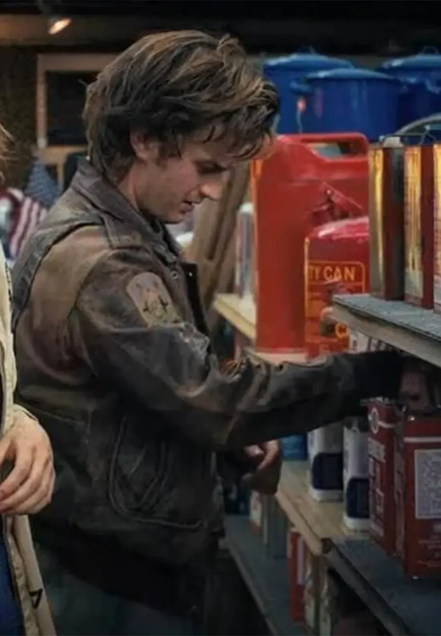 Stranger Things Steve Harrington Leather Jacket steve harrington jacket s04