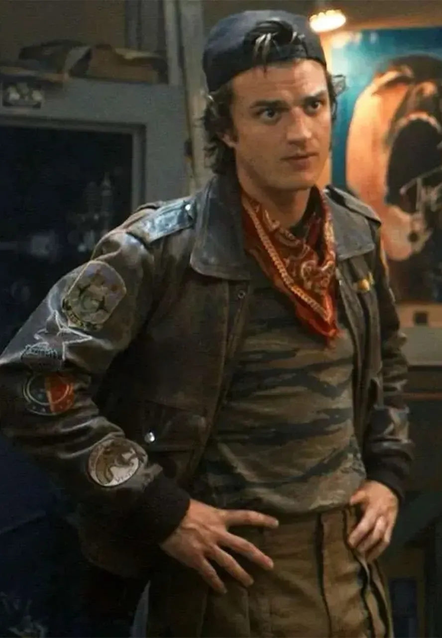 Stranger Things Steve Harrington Leather Jacket steve harrington leather jacket