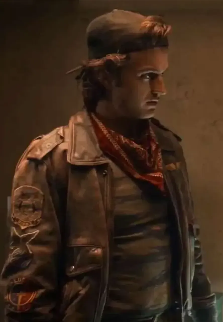 Stranger Things Steve Harrington Leather Jacket steve jacket stranger things