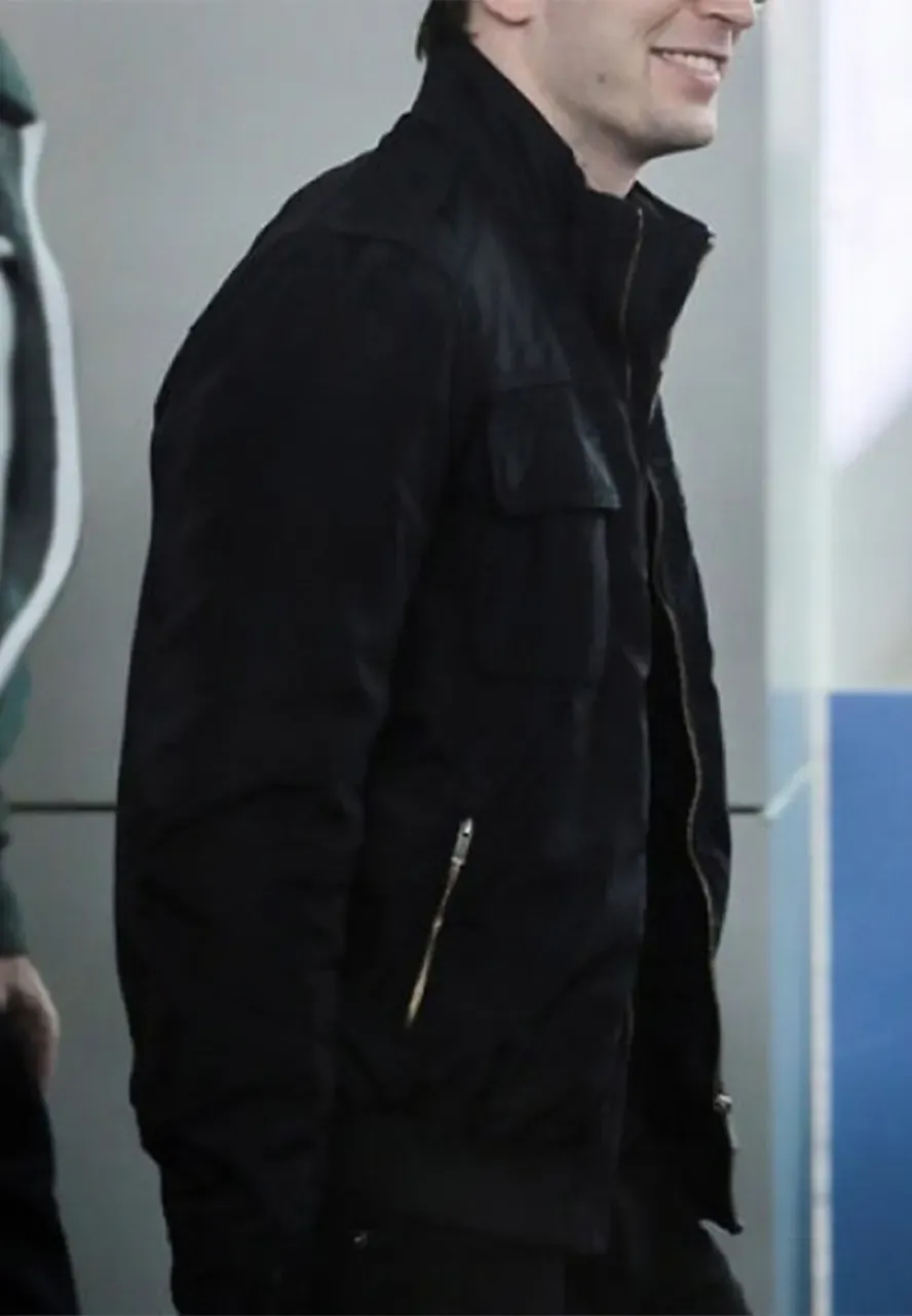 Steve Rogers Age of Ultron Chris Evans Black Jacket steve rogers jacket