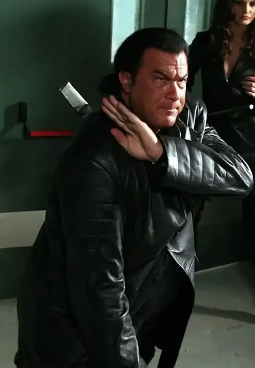 Against The Dark Steven Seagal Leather Coat steven seagal against the coat