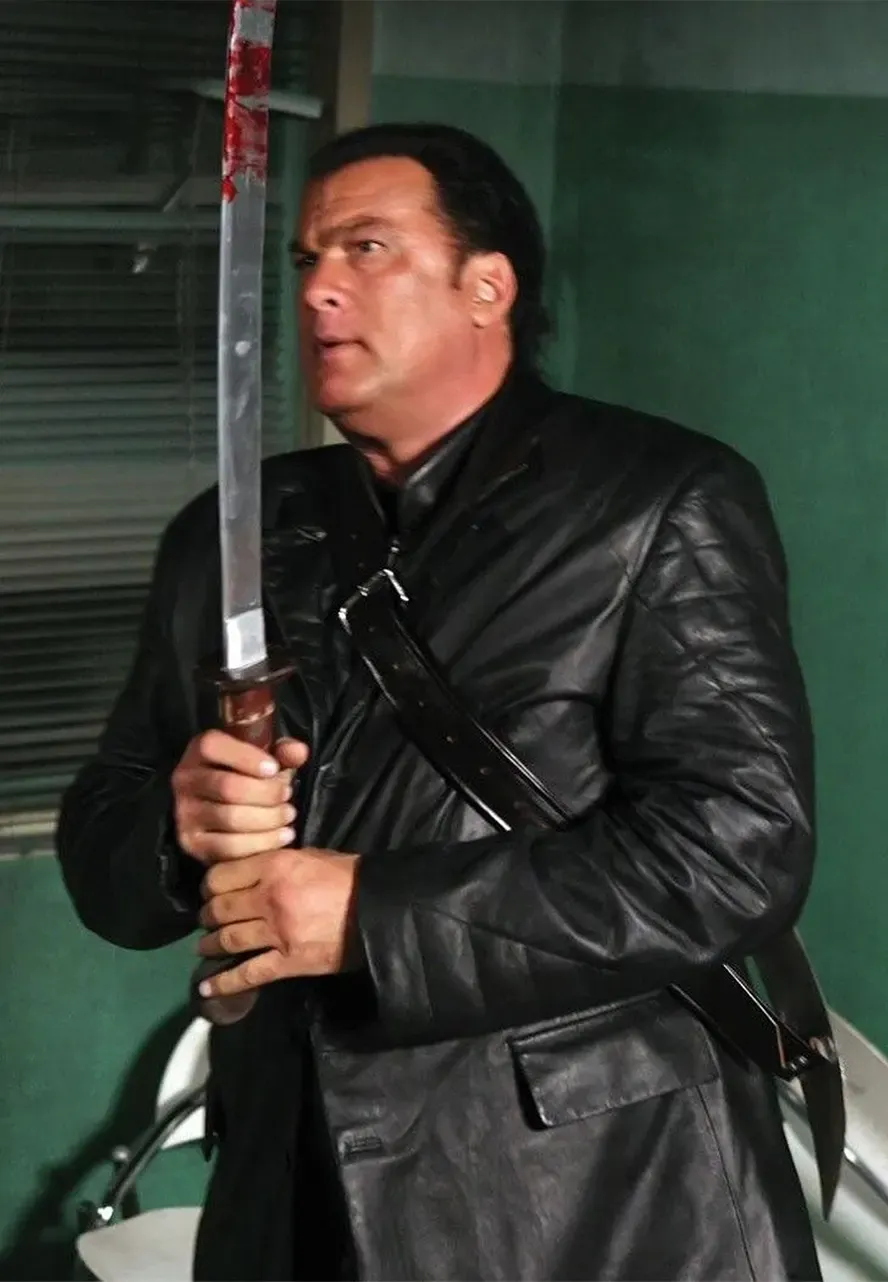 Against The Dark Steven Seagal Leather Coat steven seagal the dark coat
